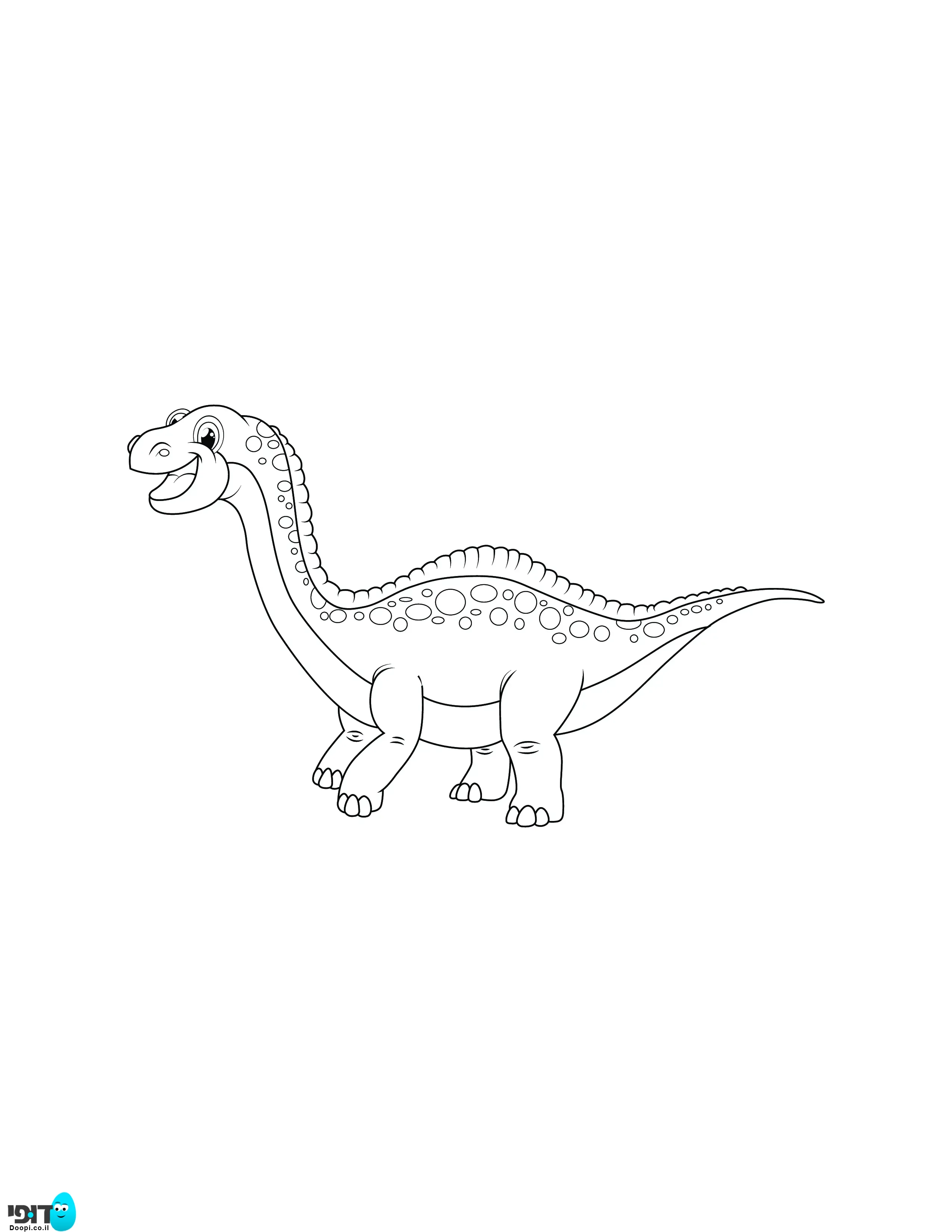 דף צביעה דינוזאור רגיל