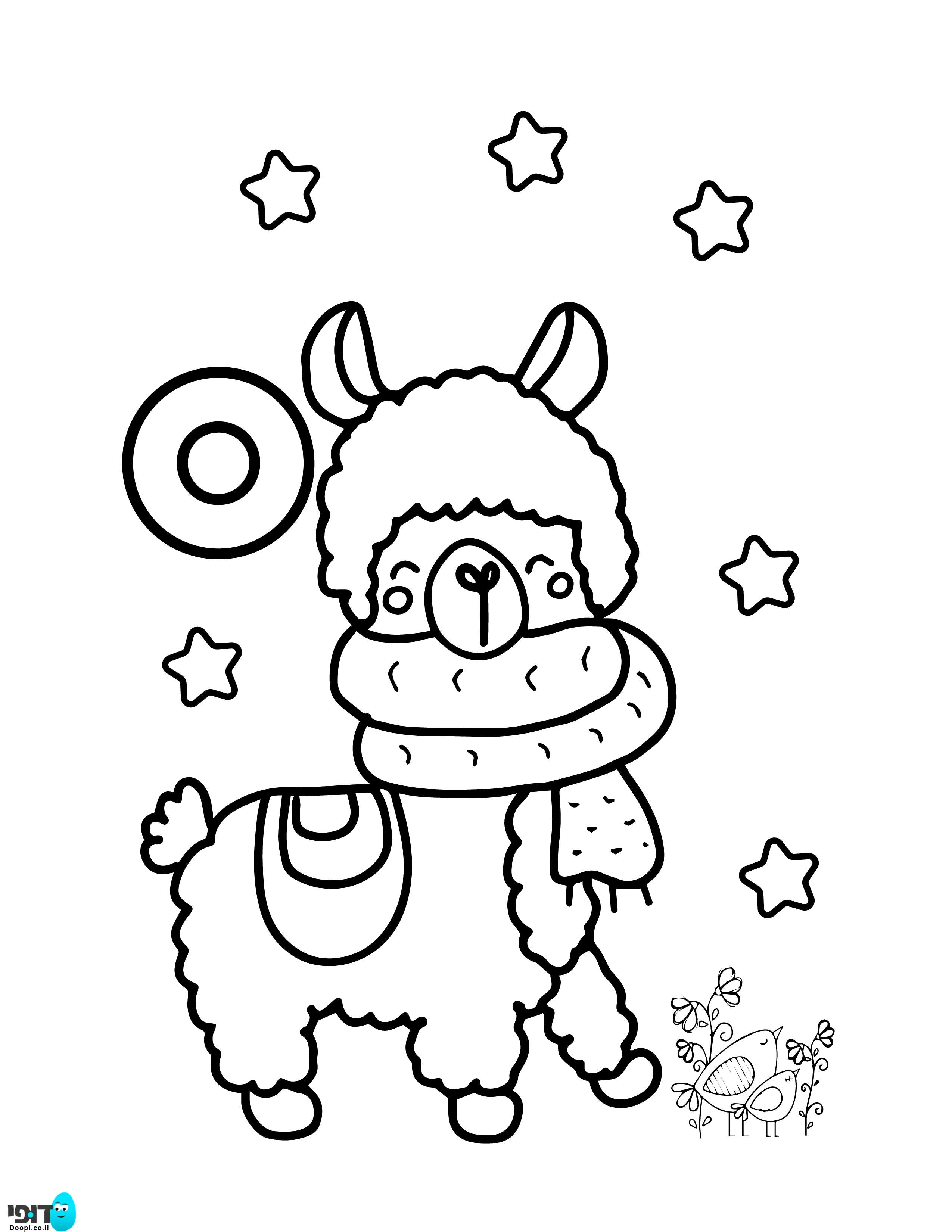 דף צביעה למה עם צעיף