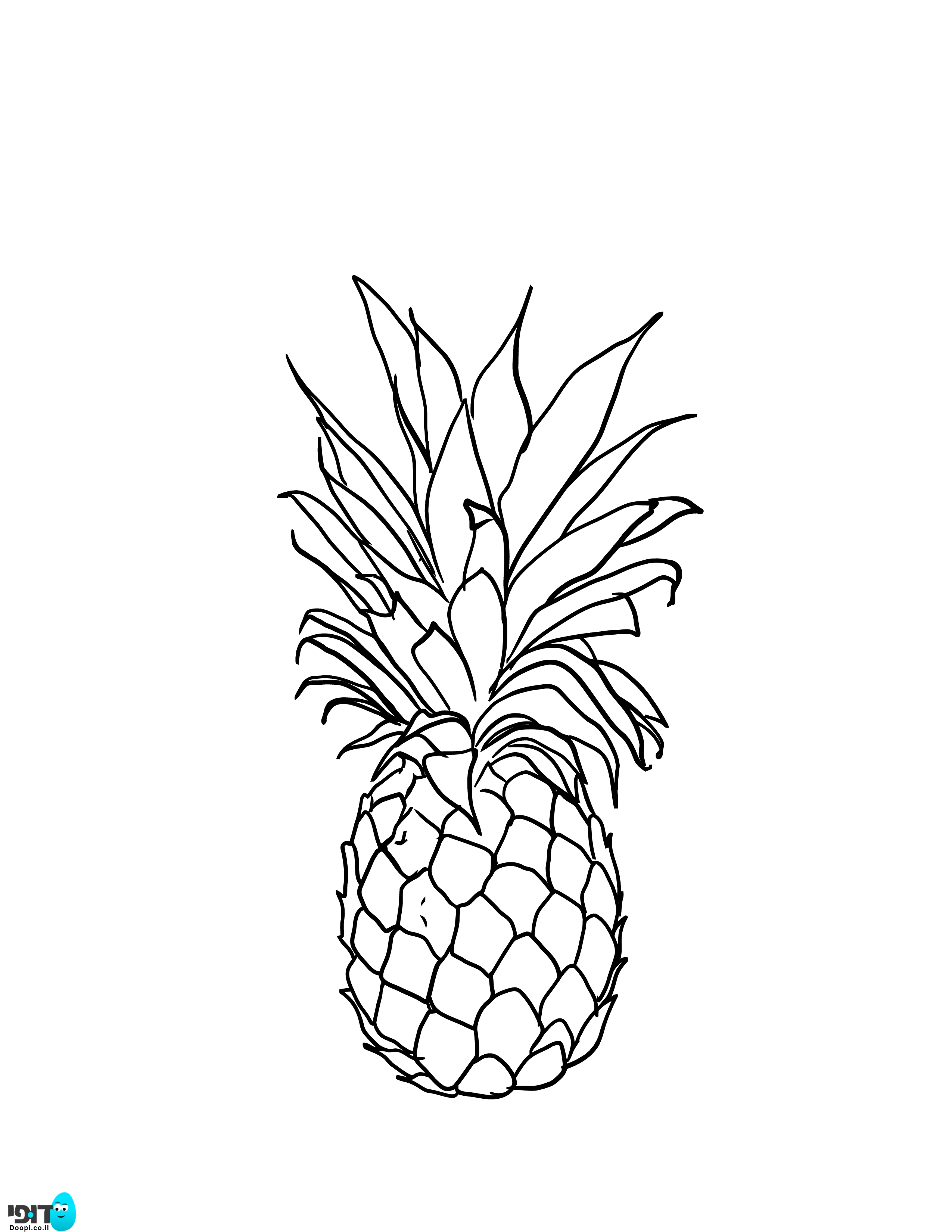 דף צביעה אננס