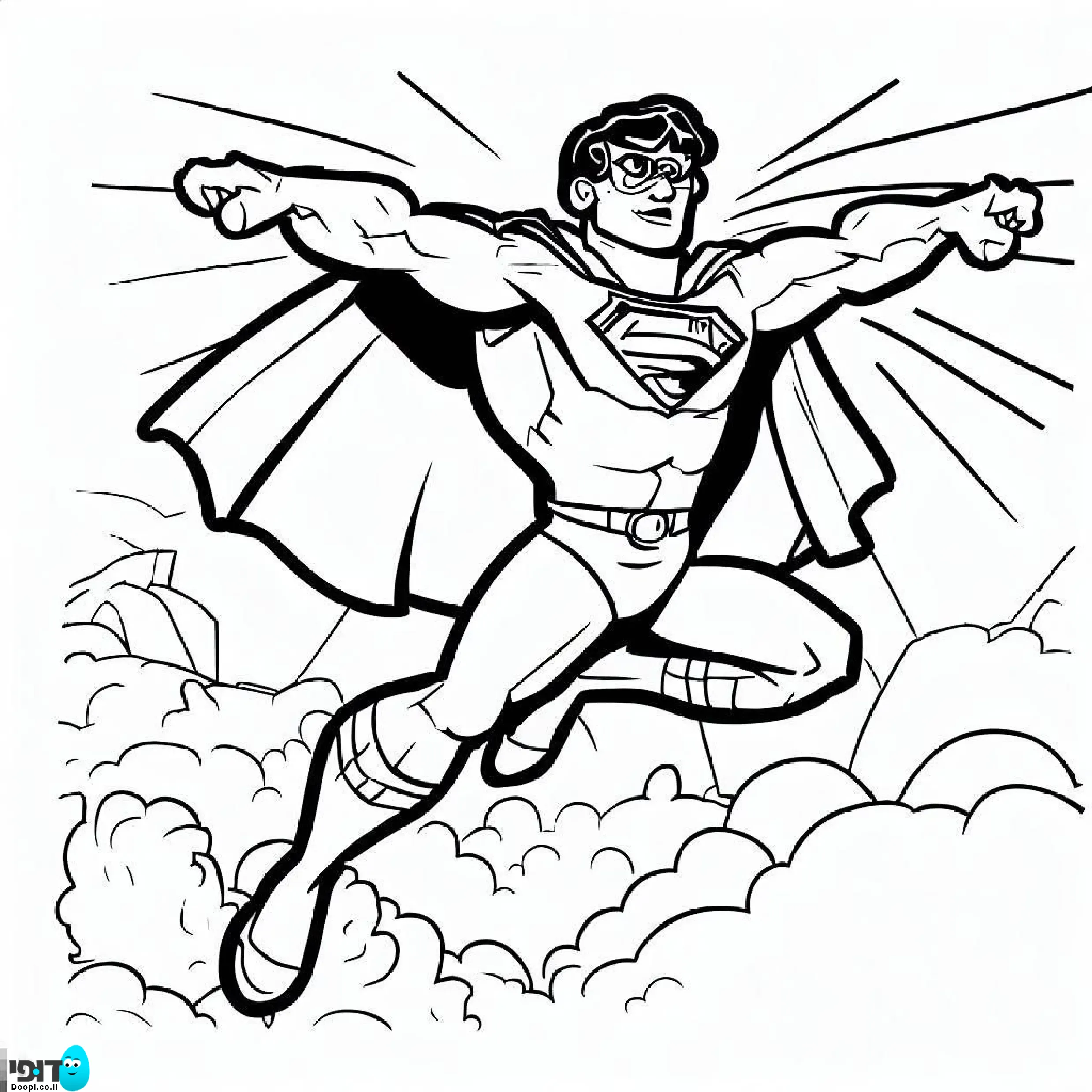 דף צביעה סופרמן גיבור
