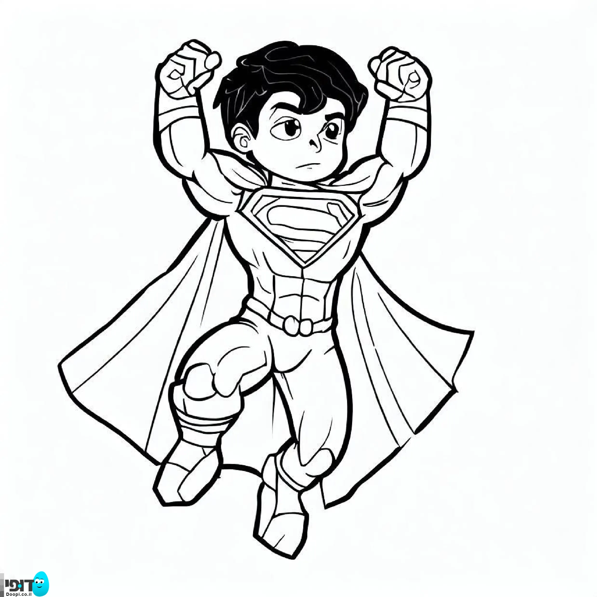 דף צביעה סופרמן הצעיר