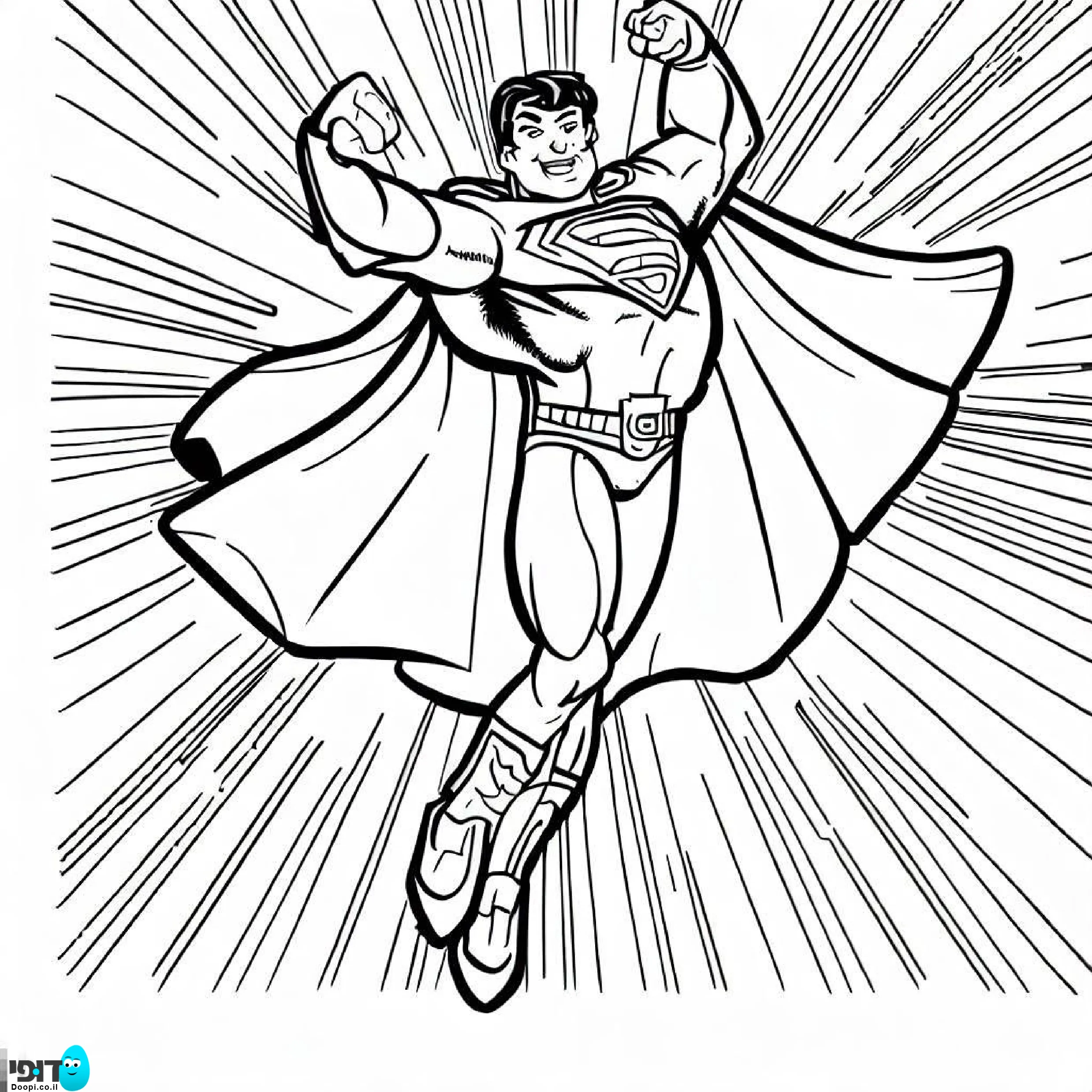 דף צביעה סופרמן הכי חזק