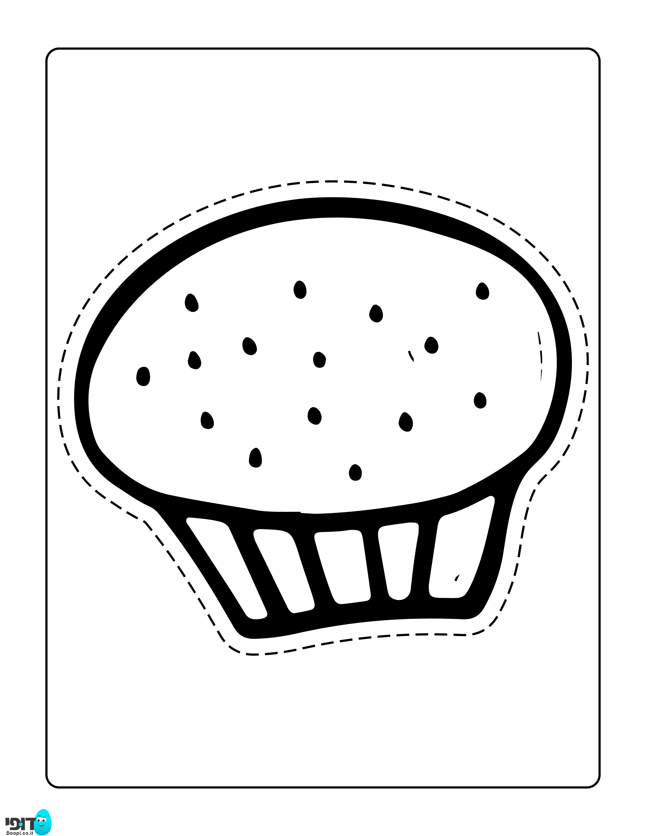 דף צביעה קאפקייק בלי כלום