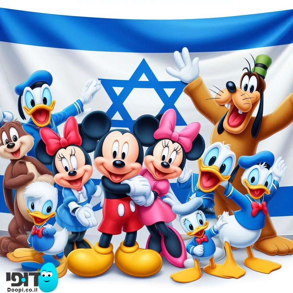 דפי צביעה עם דגל ישראל