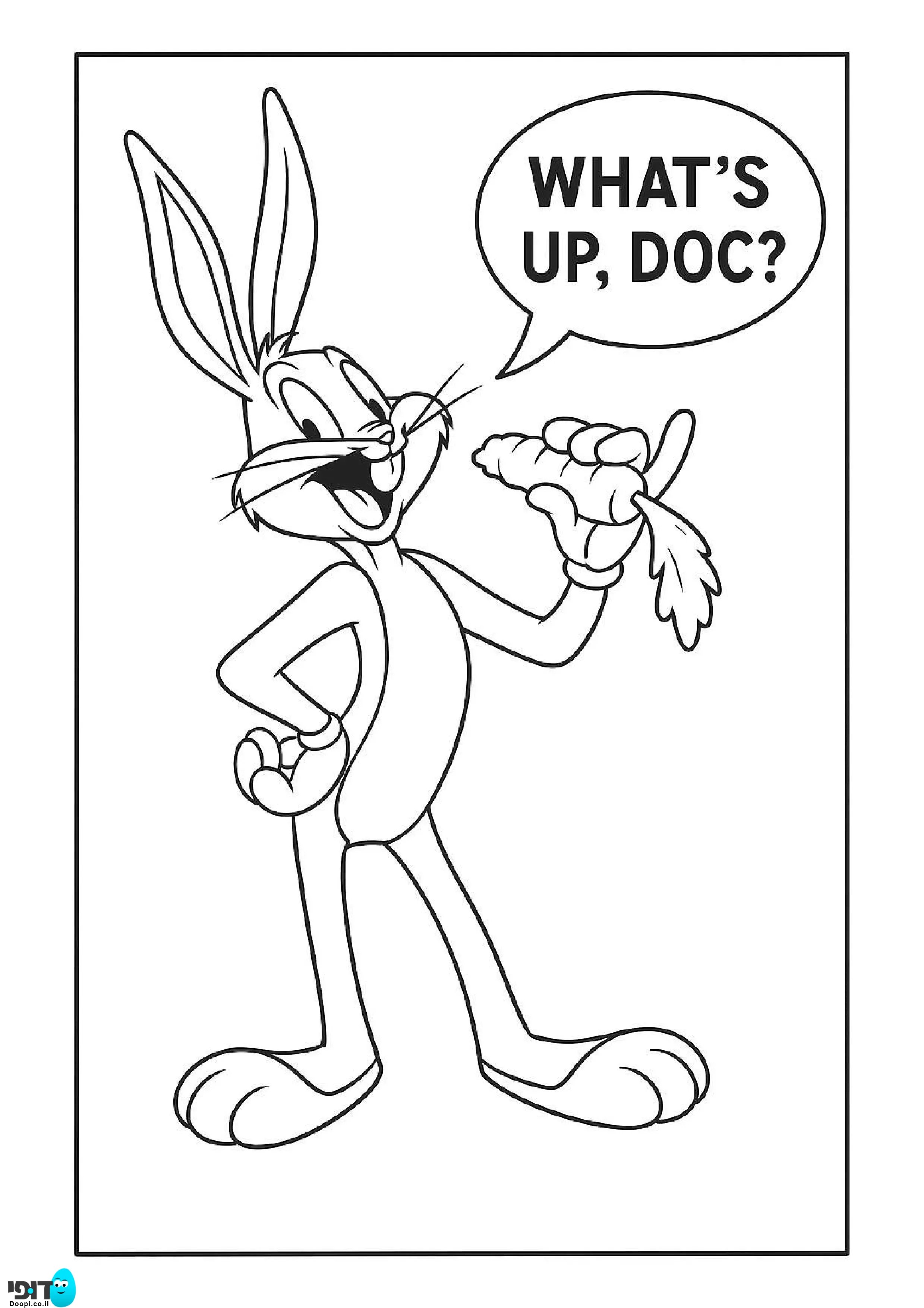 דף צביעה באגס באני WHAT&amp;#039;S UP, DOC?