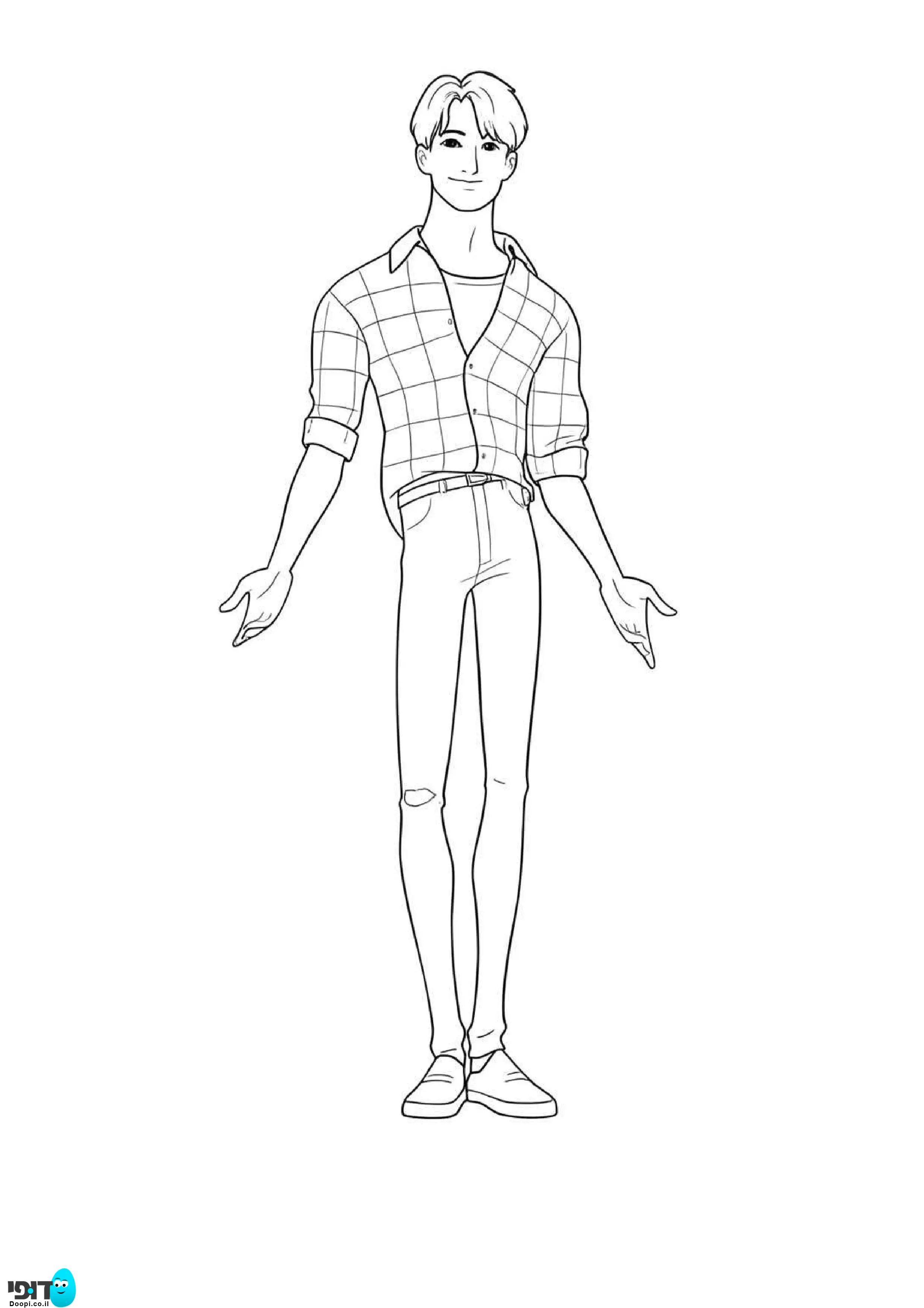 דף צביעה להדפסה ציידות השדים של הקיי פופ גינו