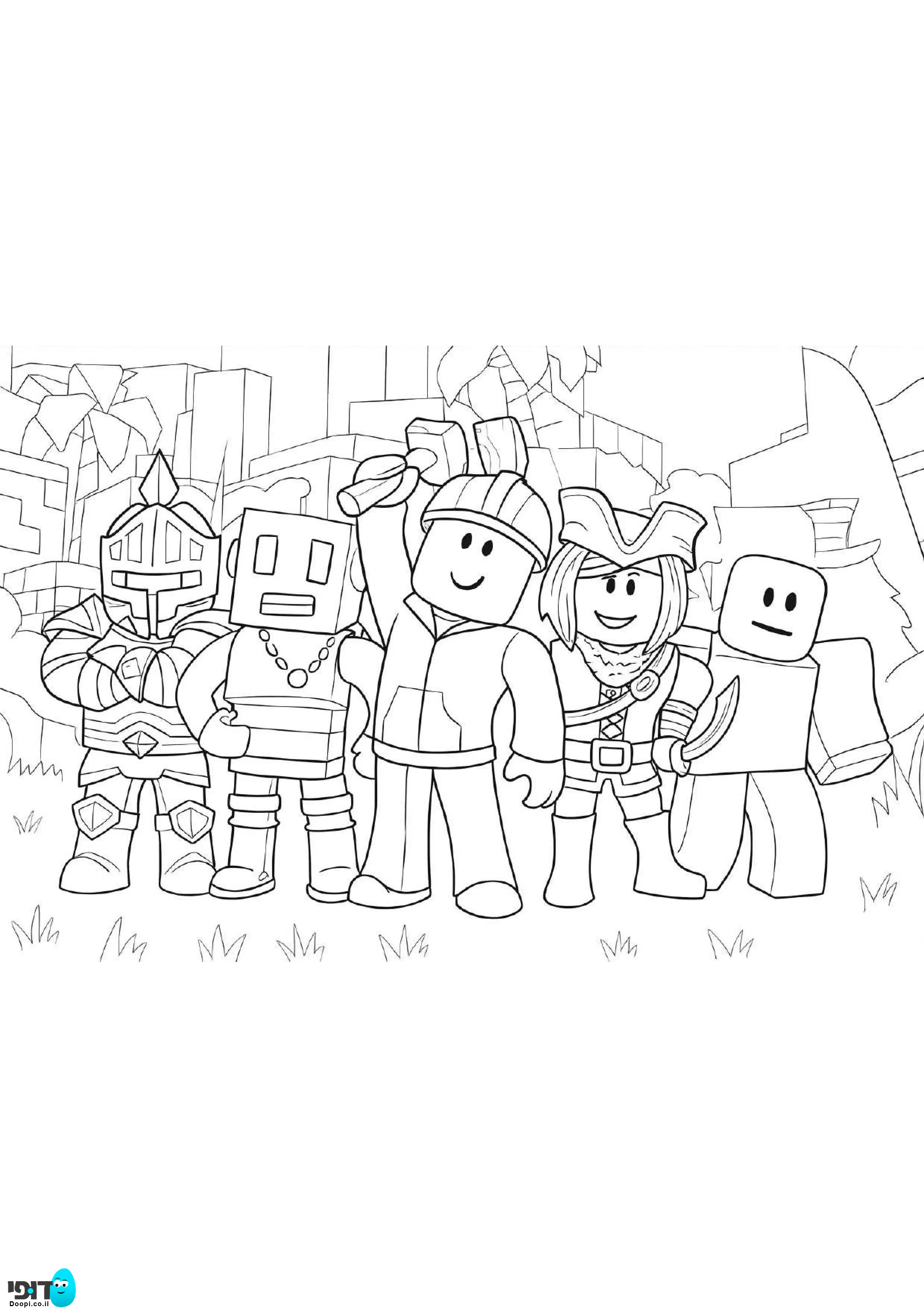 דף צביעה רובלוקס משחק