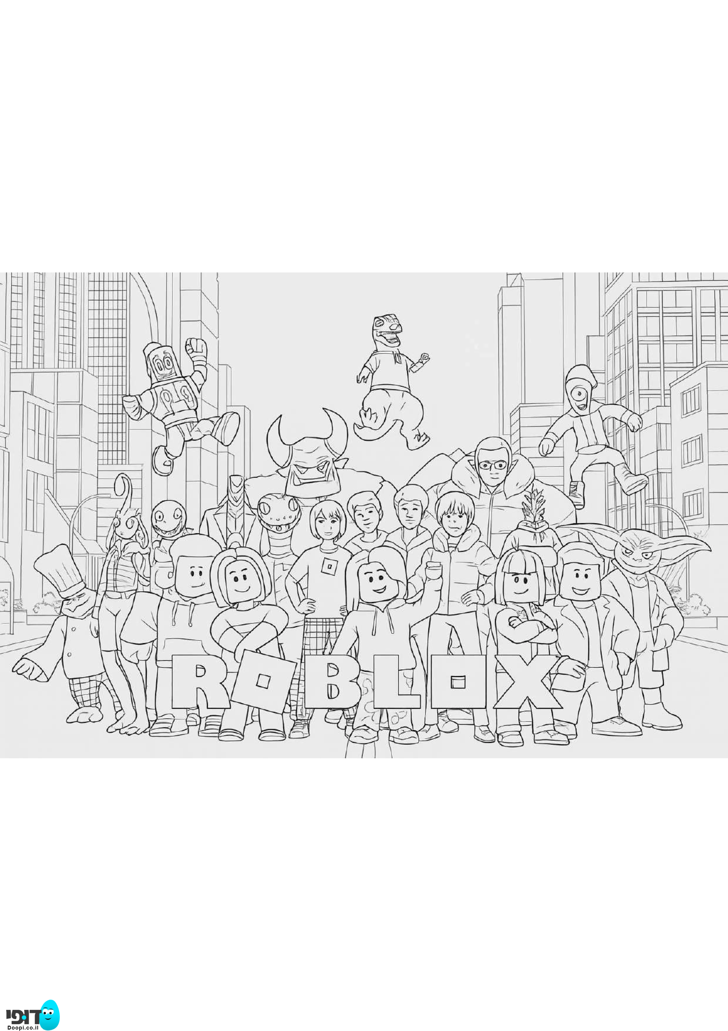 דף צביעה רובלוקס