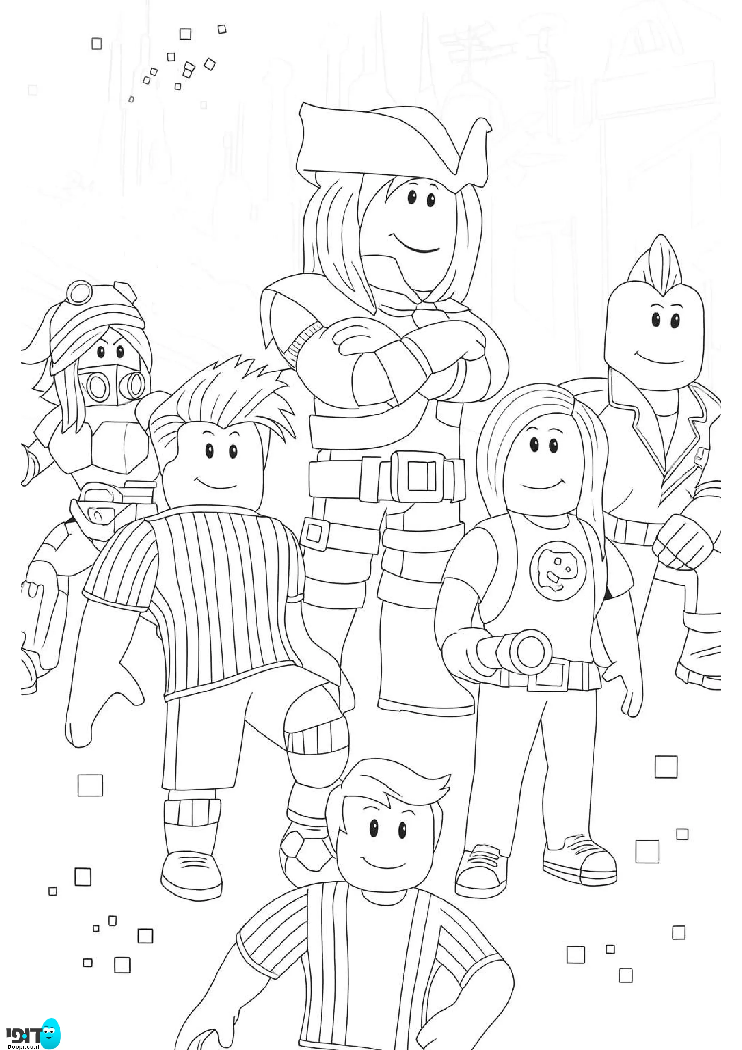 דף צביעה להדפסה רובלוקס