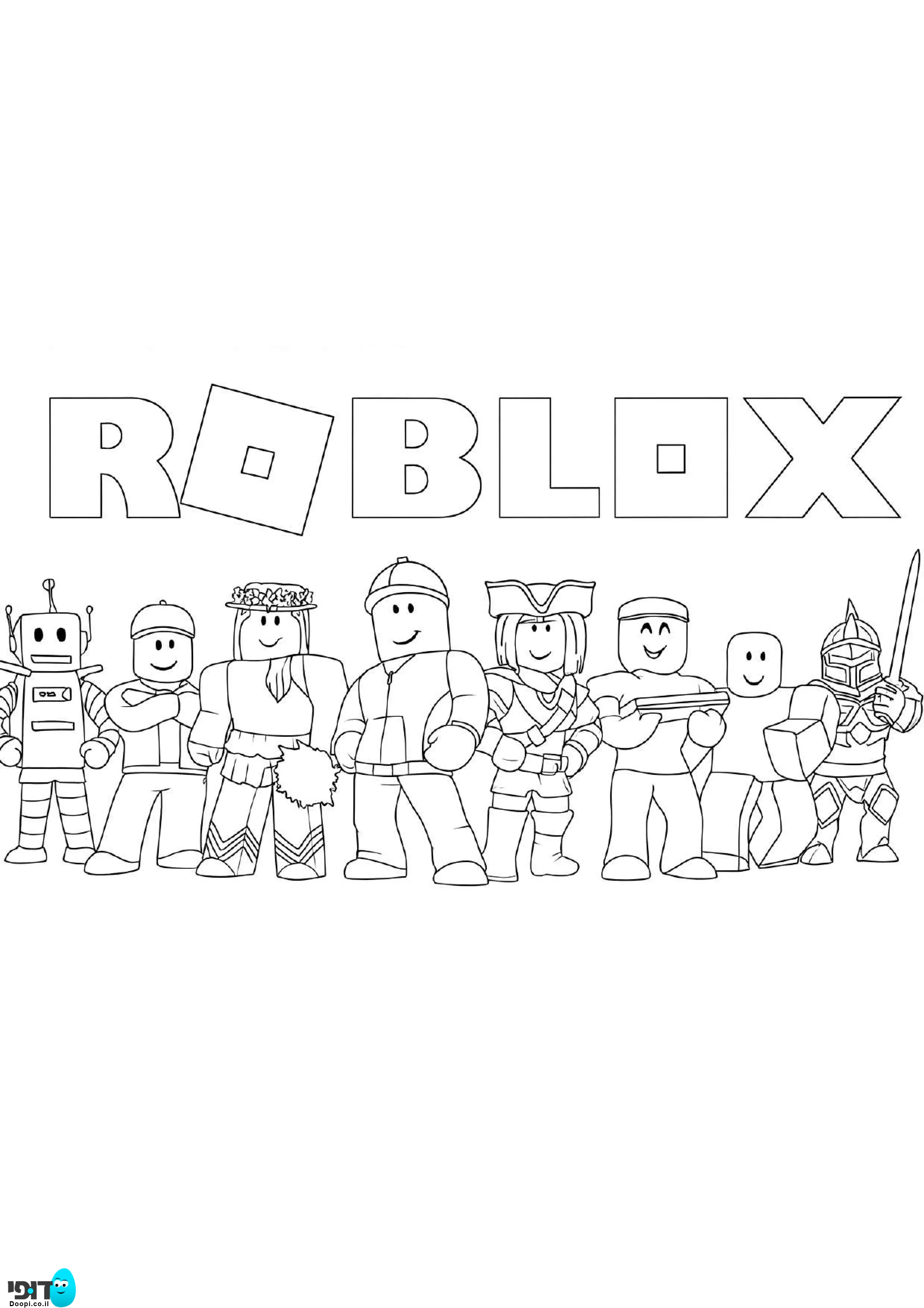 דף צביעה של רובלוקס