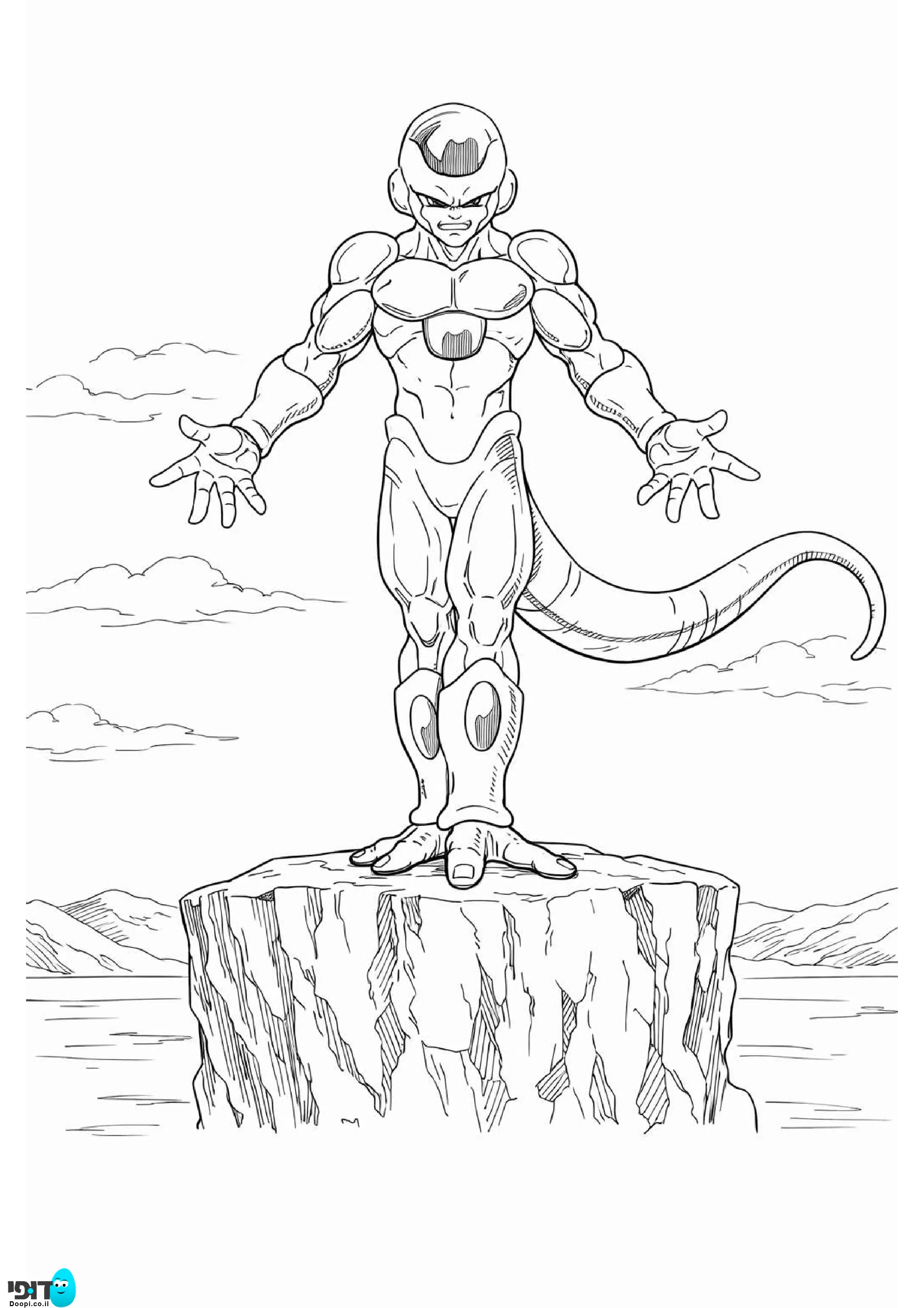 דף צביעה דרגון בול פריזה