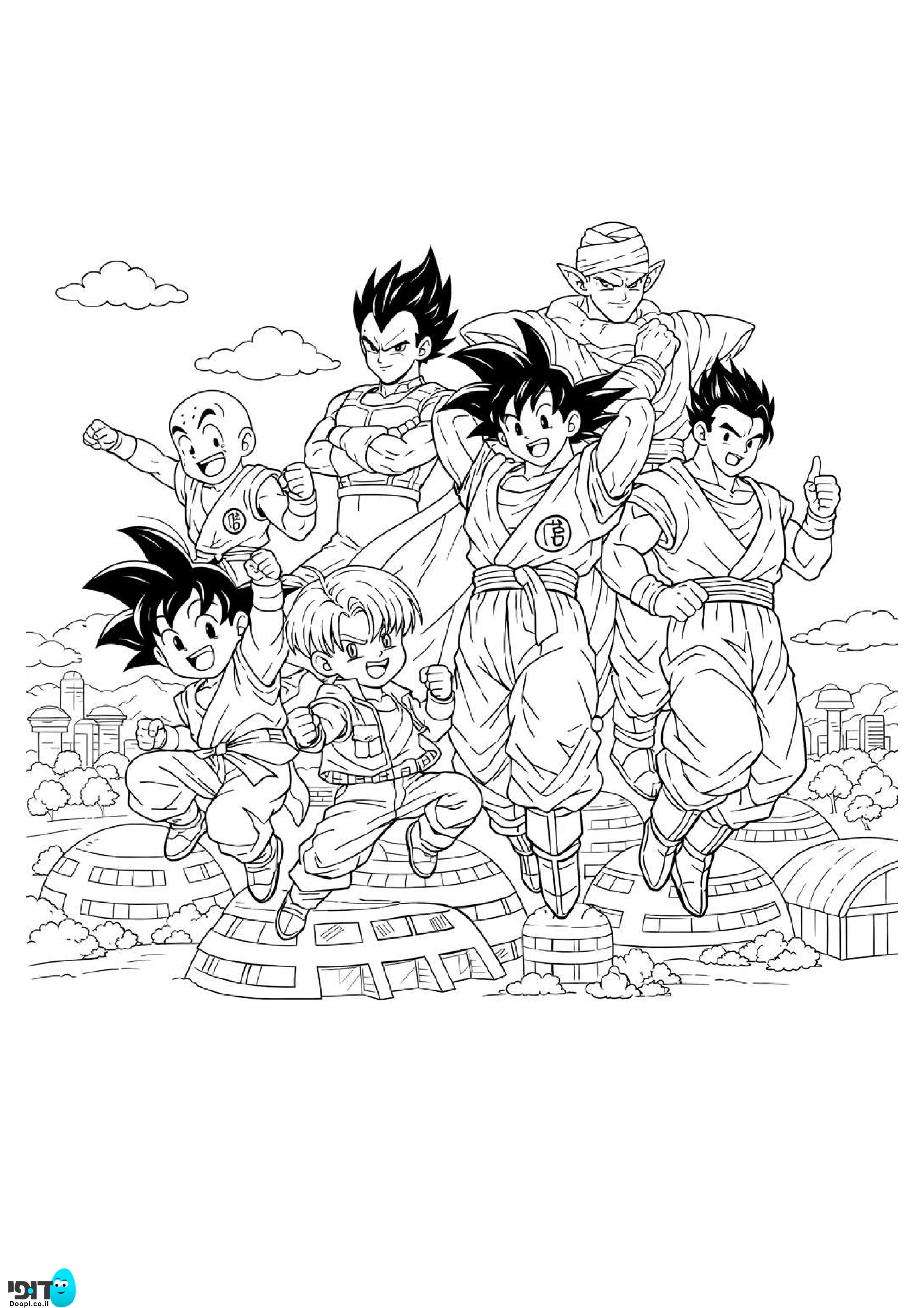 דף צביעה דרגון בול 