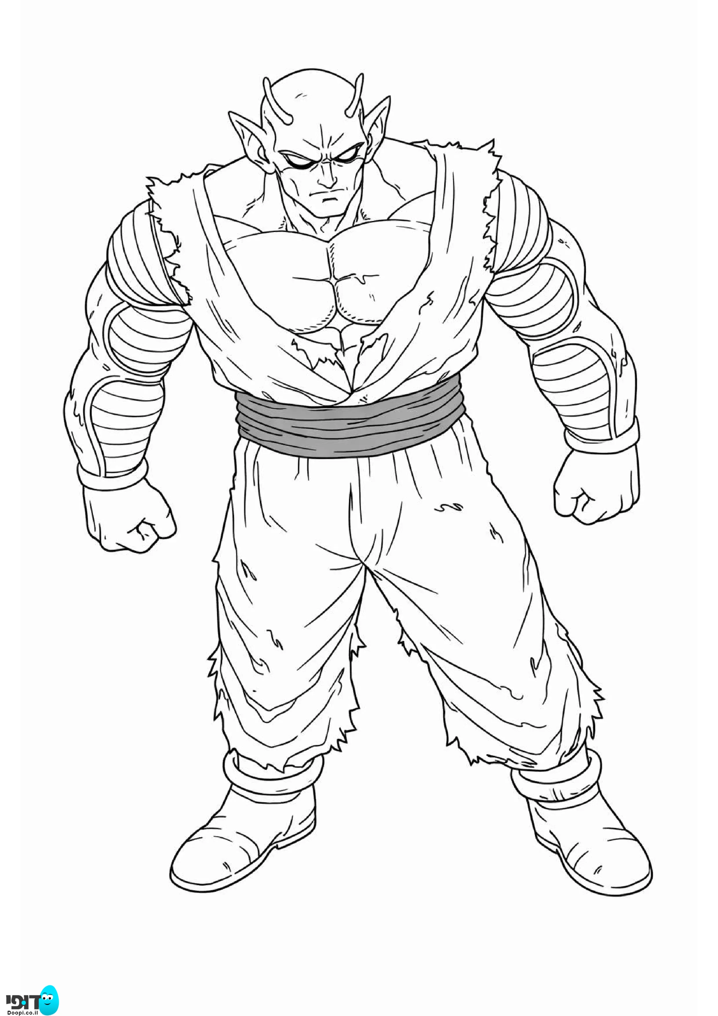 דף צביעה דרגון בול אורנג&amp;#039; פיקולו