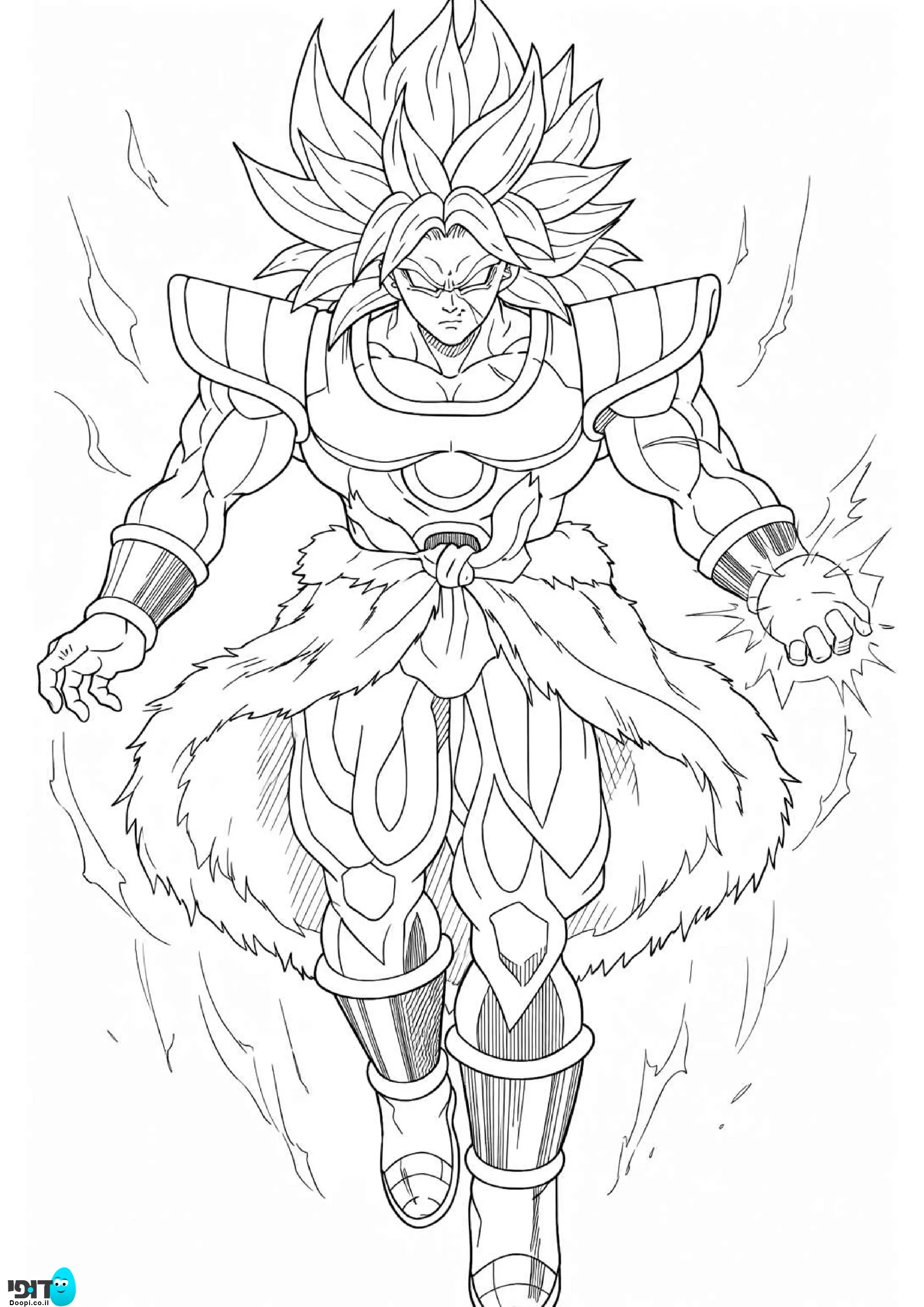 דף צביעה דרגון בול ברולי