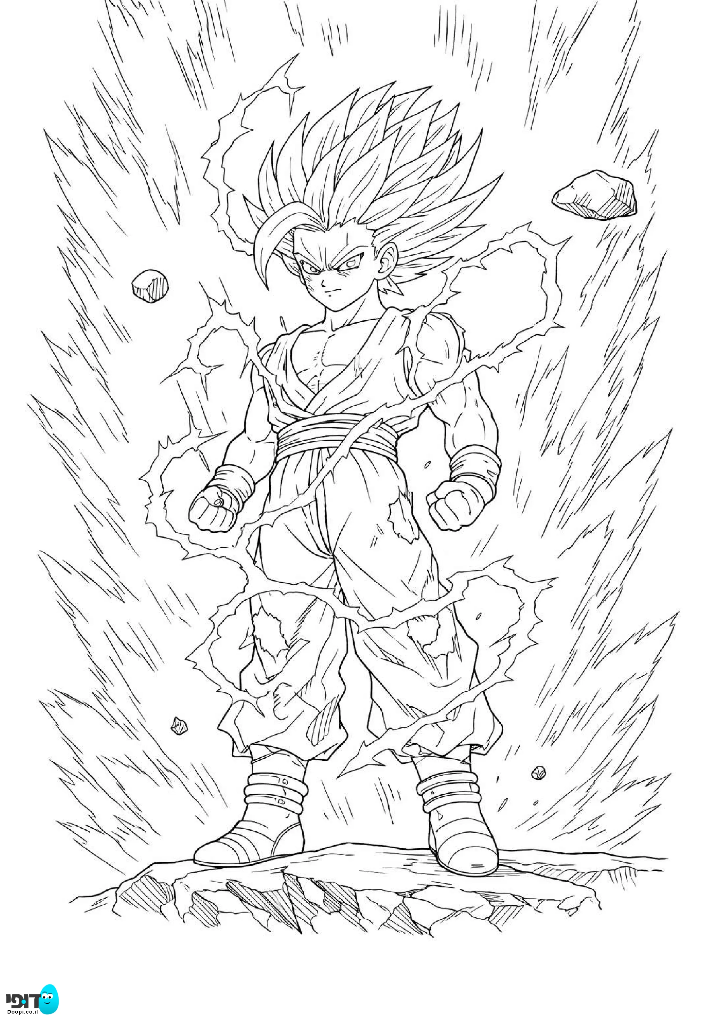 דף צביעה דרגון בול גוהאן ביסט