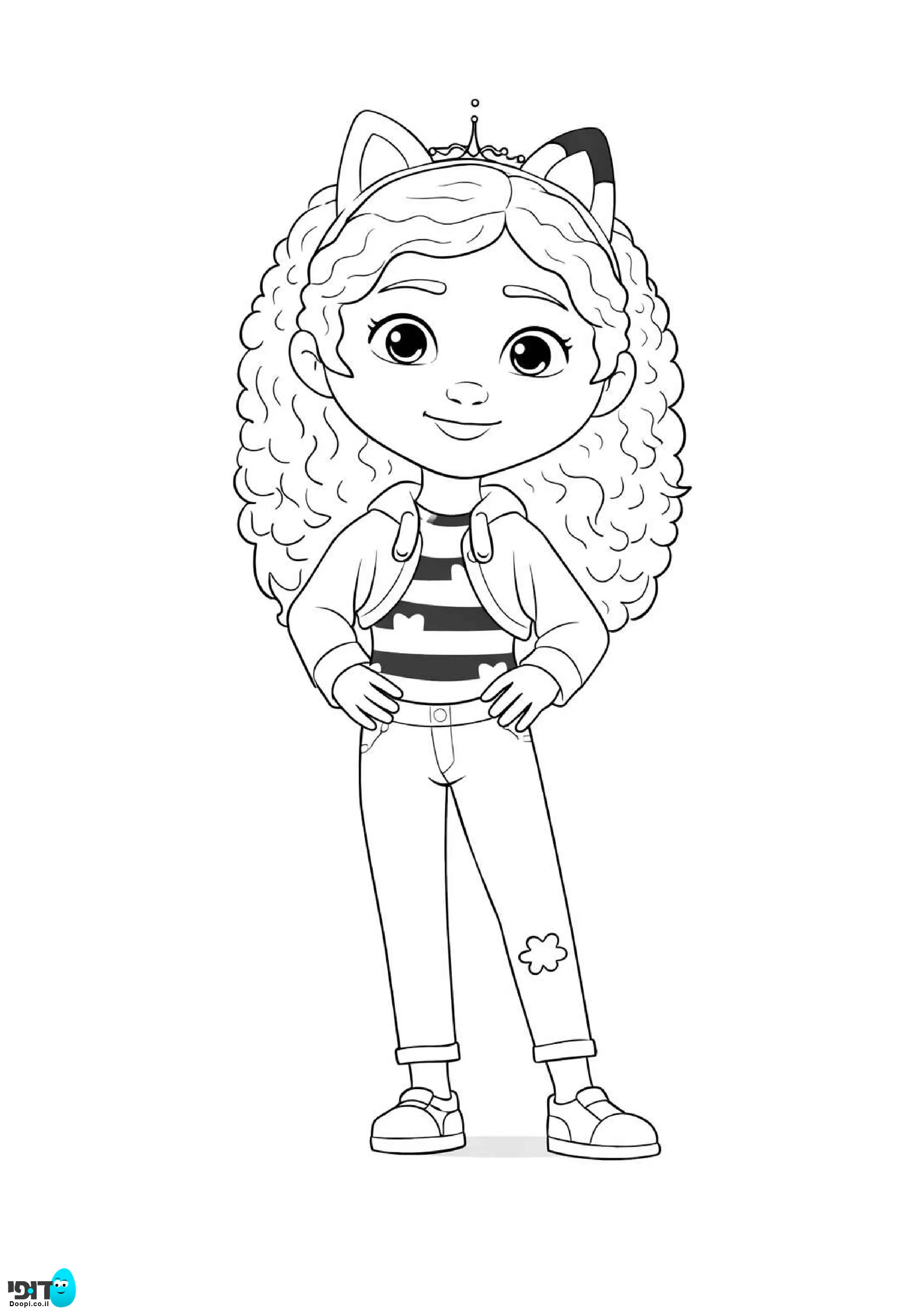 דף צביעה בית הבובות של גבי 