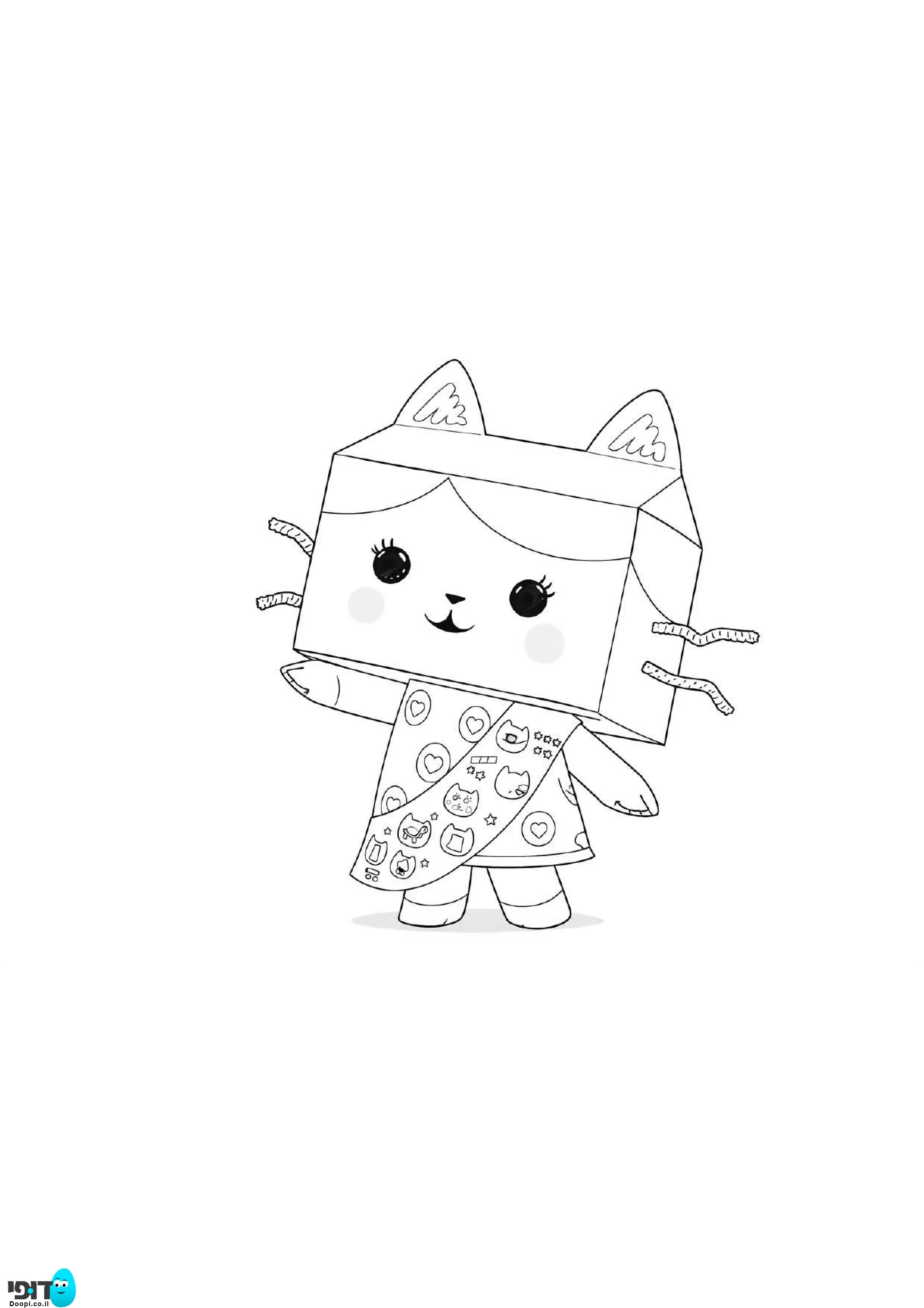 דף צביעה בית הבובות של גבי קופסונית