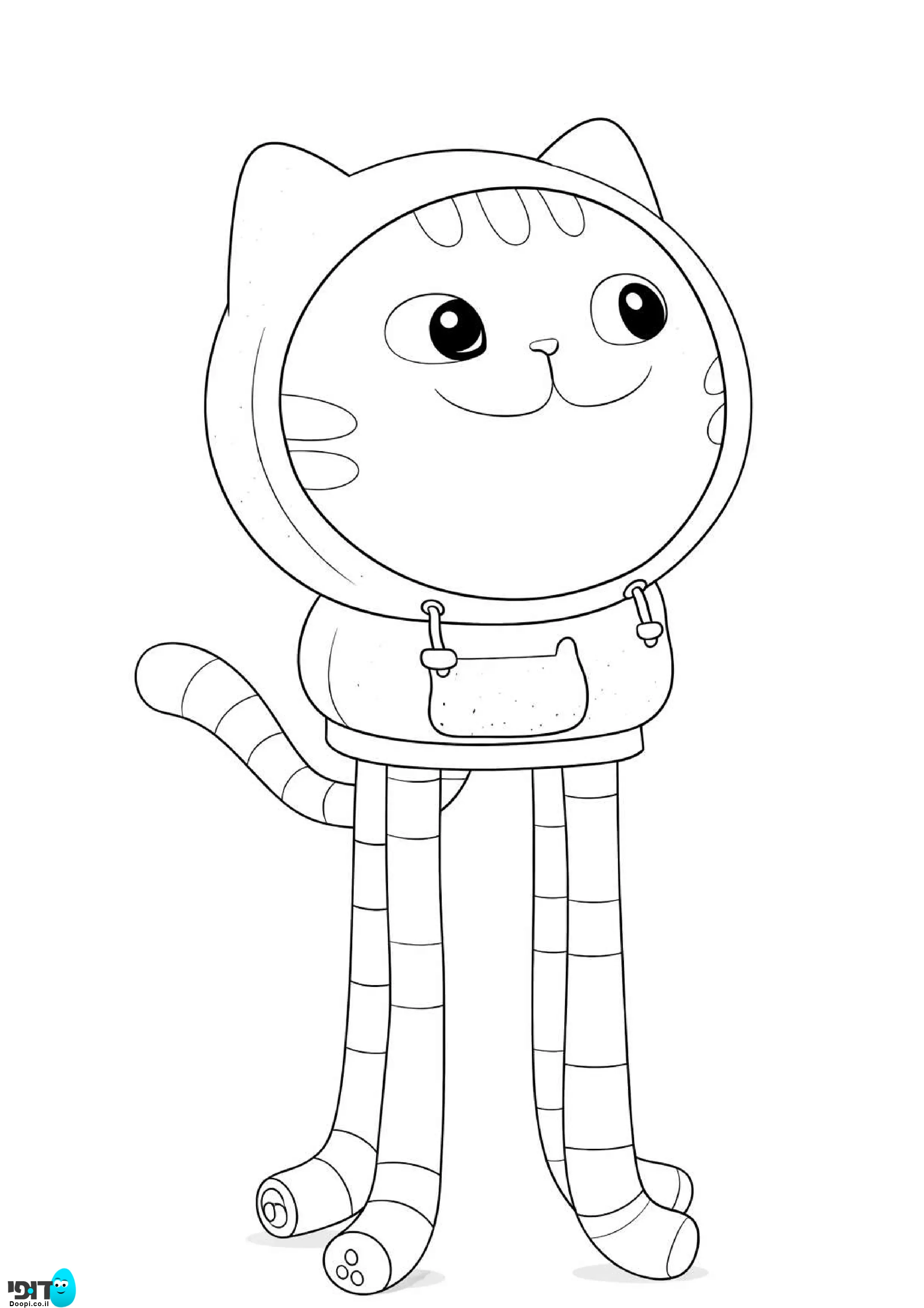 דף צביעה בית הבובות של גבי דיג&amp;#039;יי קטניפ