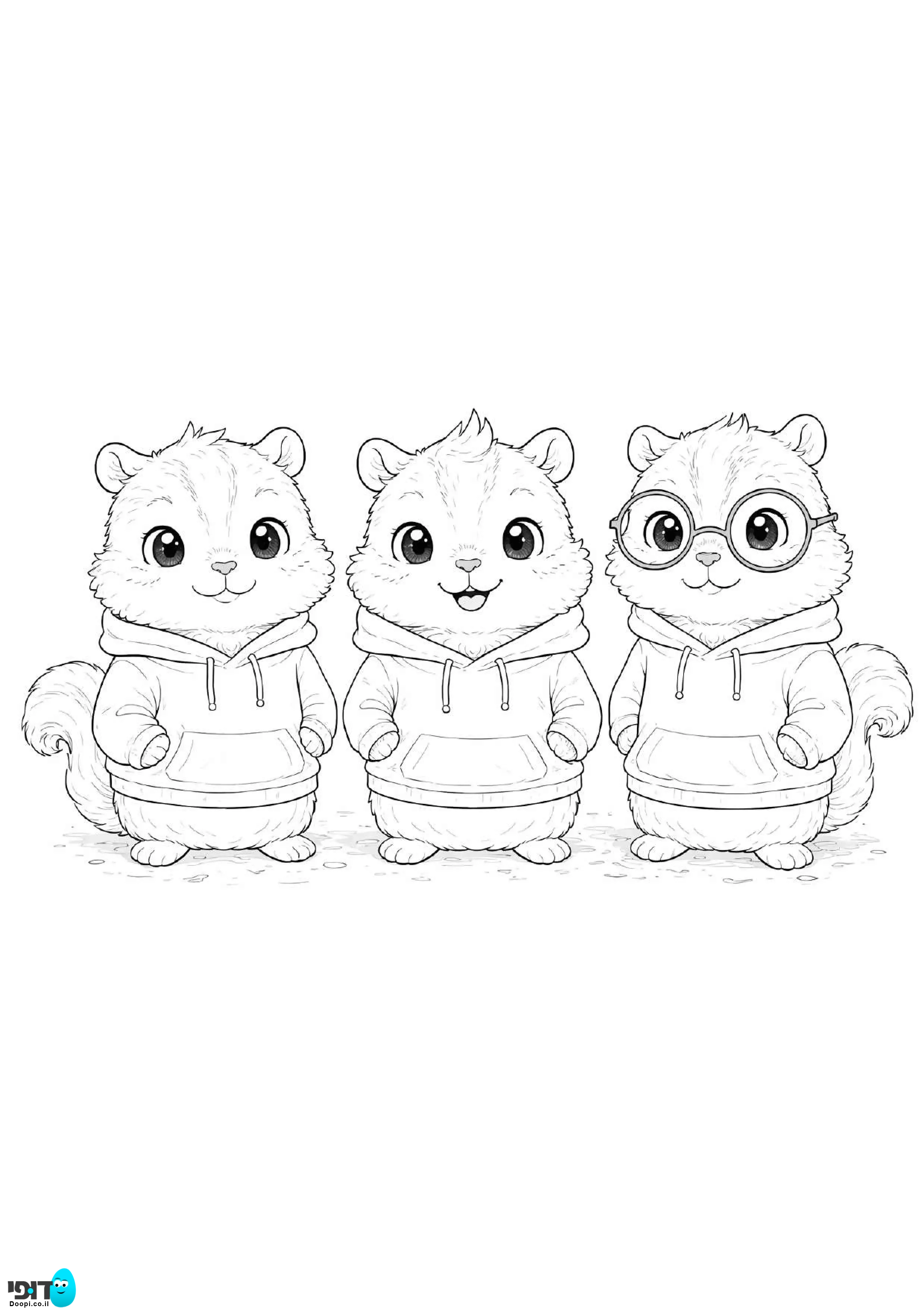 דף צביעה צ&amp;#039;יפמאנקס קטנים