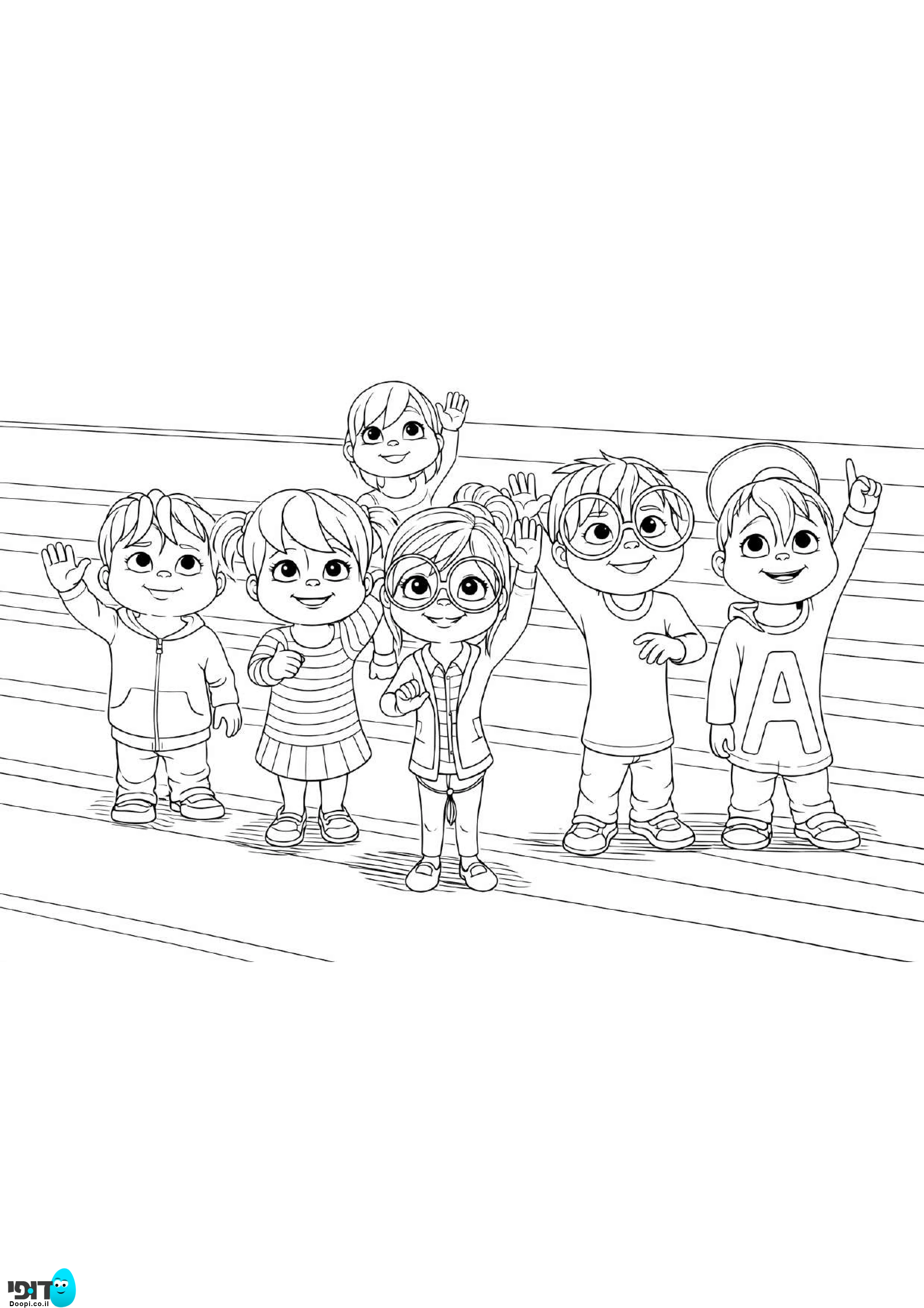 דף צביעה צ&amp;#039;יפמאנקס וצ&amp;#039;יפטס